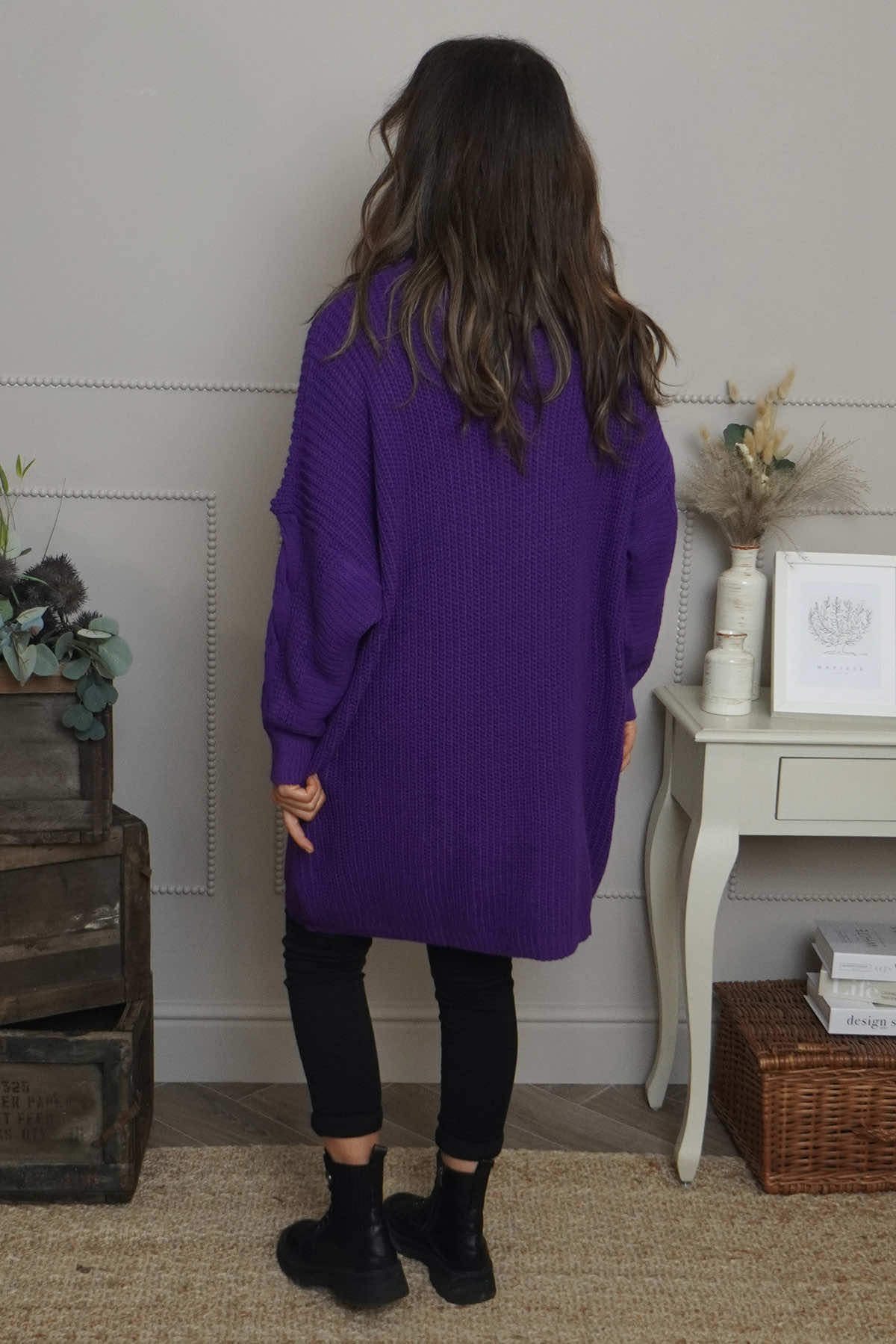 Ellis Polo Knitted Jumper Purple