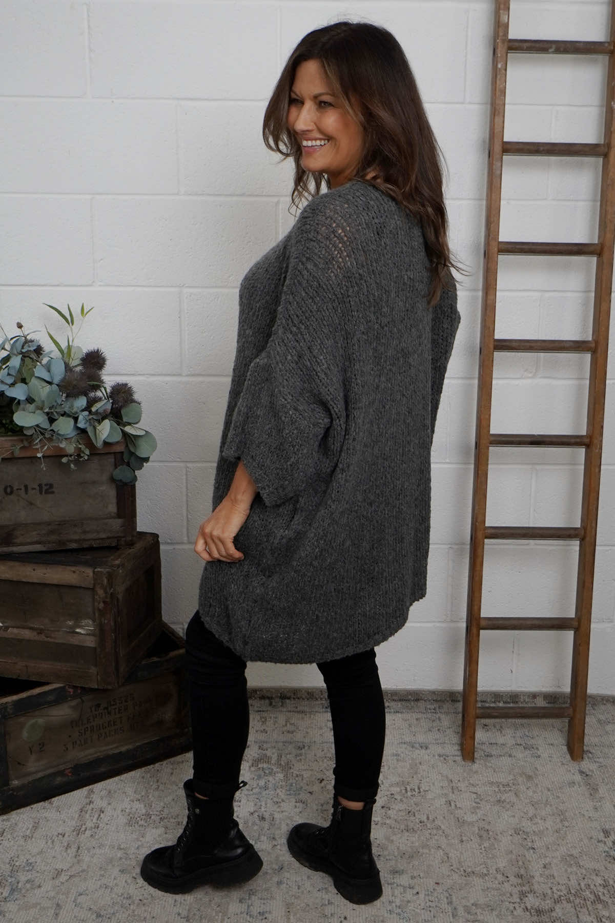 Skyler Knitted Jumper Mid Grey