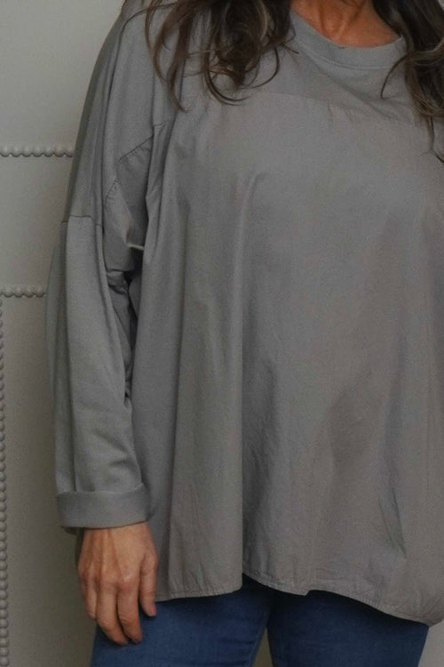 Dianne Cotton Top Charcoal - Image 3