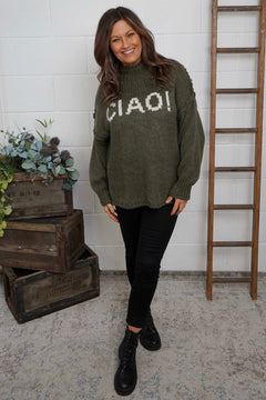 Ciao Knitted Jumper Khaki