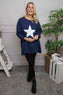 Jodene Star Cotton Top Navy