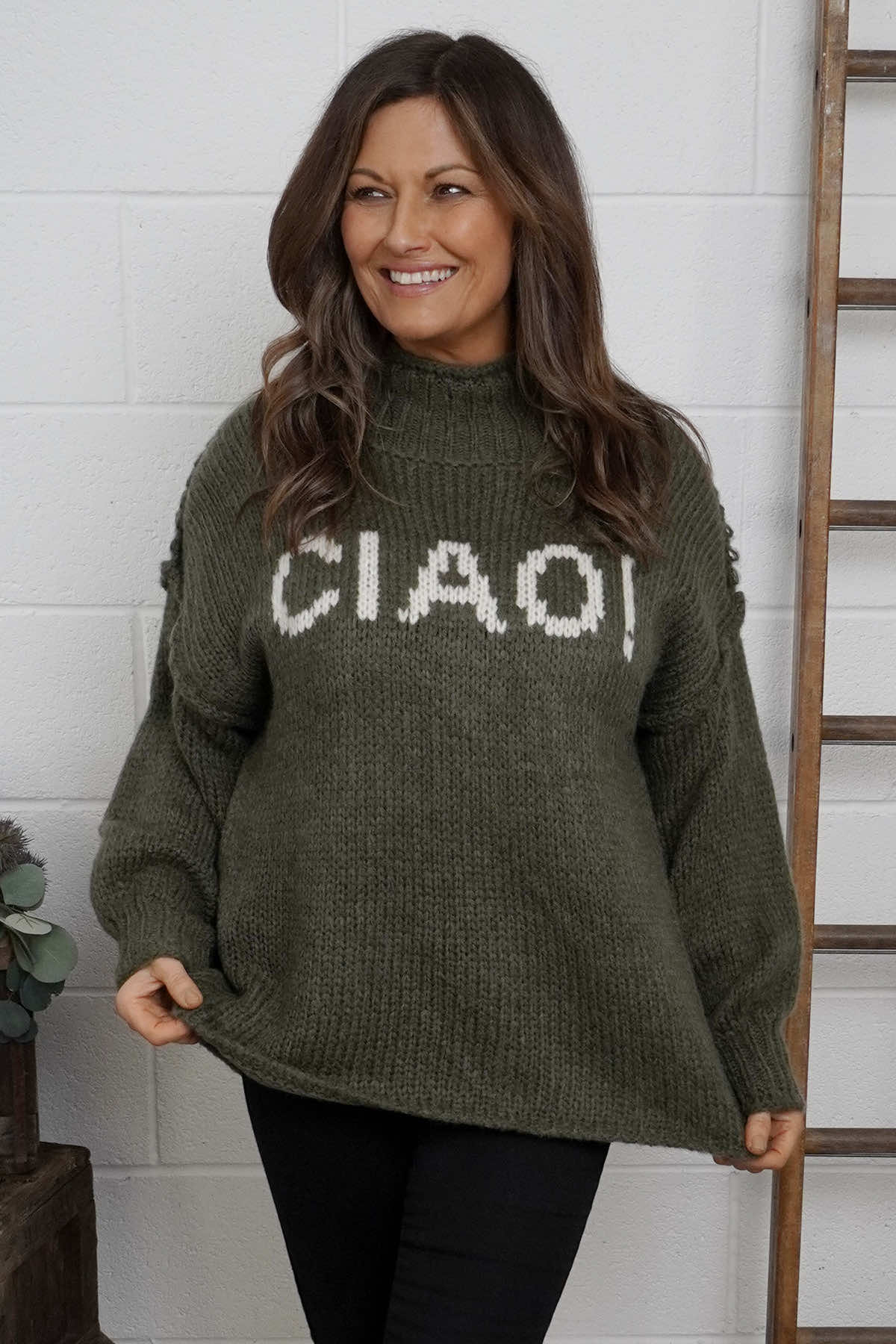Ciao Knitted Jumper Khaki