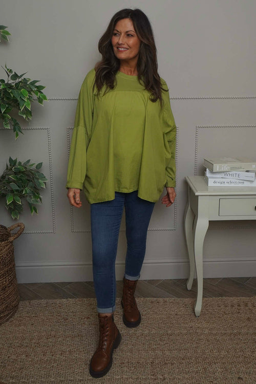 Dianne Cotton Top Green - Image 2