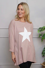 Jodene Star Cotton Top Pink Pink - Jodene Star Cotton Top Pink