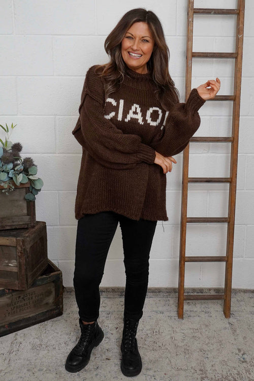 Ciao Knitted Jumper Cocoa - Image 2
