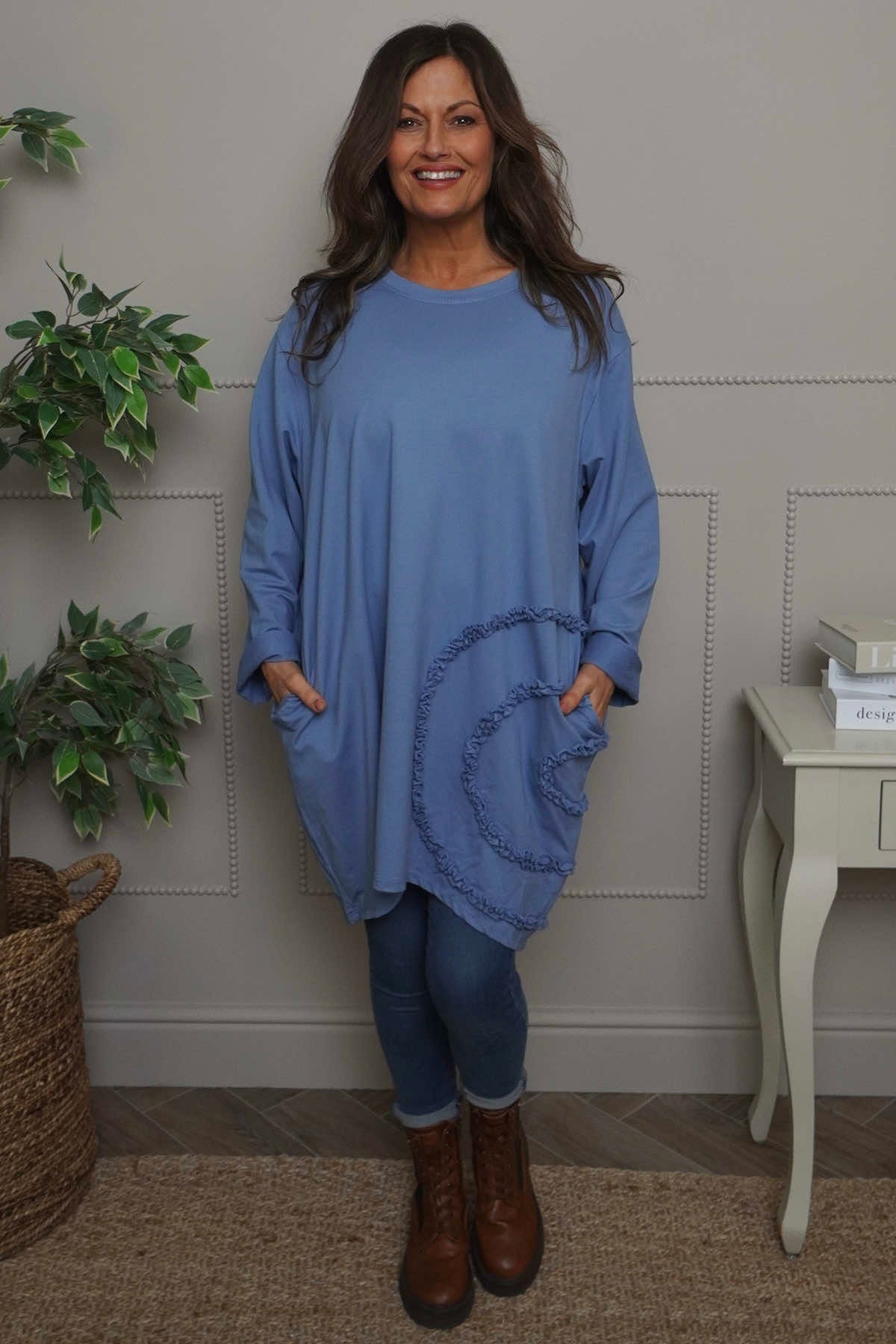 Catherine Cotton Tunic Blue