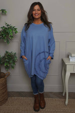 Catherine Cotton Tunic Blue Blue - Catherine Cotton Tunic Blue