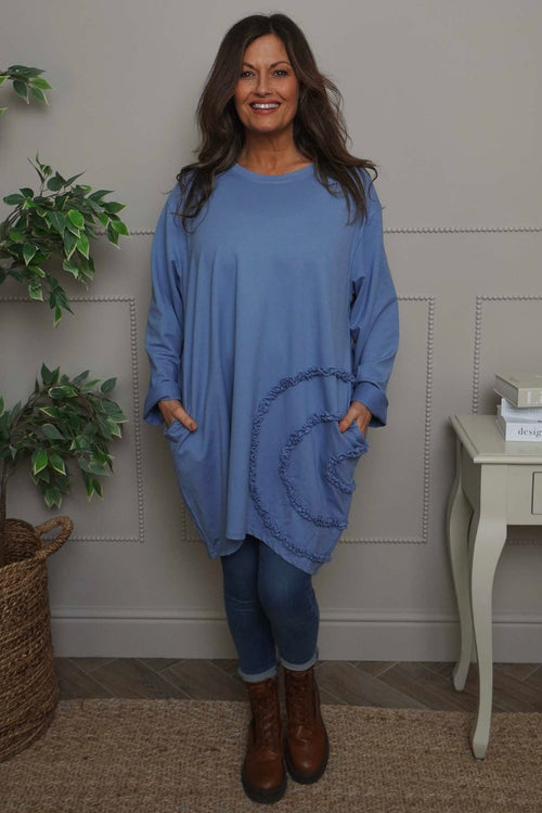 Catherine Cotton Tunic Blue - Image 1