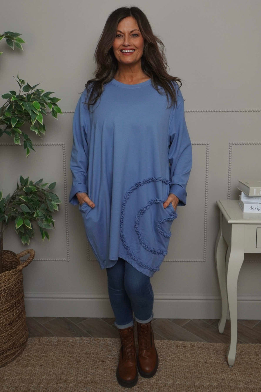 Catherine Cotton Tunic Blue
