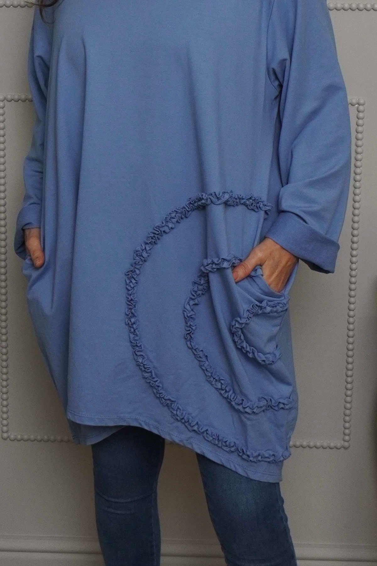 Catherine Cotton Tunic Blue