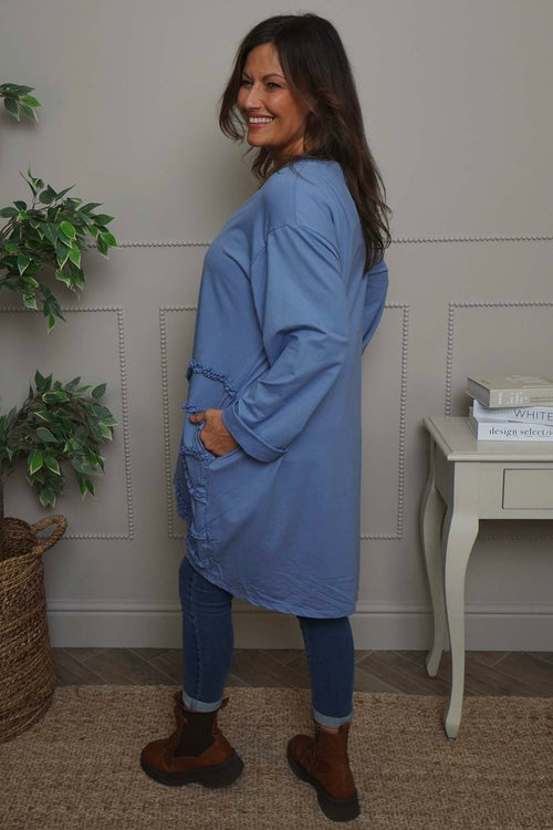 Catherine Cotton Tunic Blue - Image 4