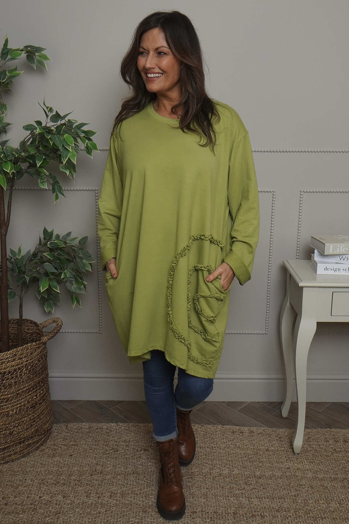 Catherine Cotton Tunic Green