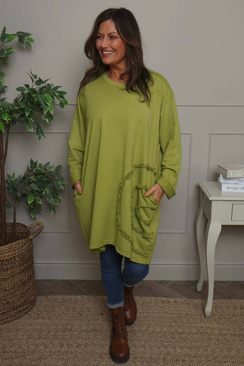 Catherine Cotton Tunic Green - Image 2
