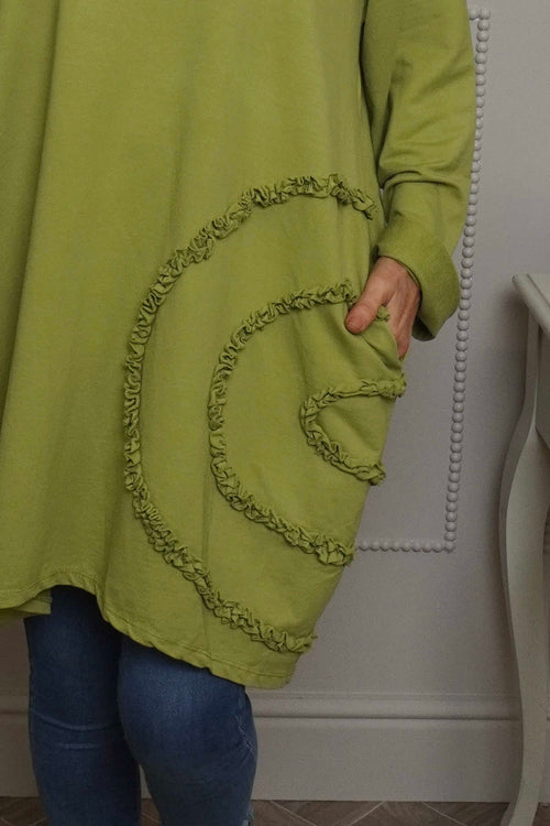 Catherine Cotton Tunic Green - Image 3