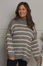 Joella Stripe Knitted Jumper Mocha