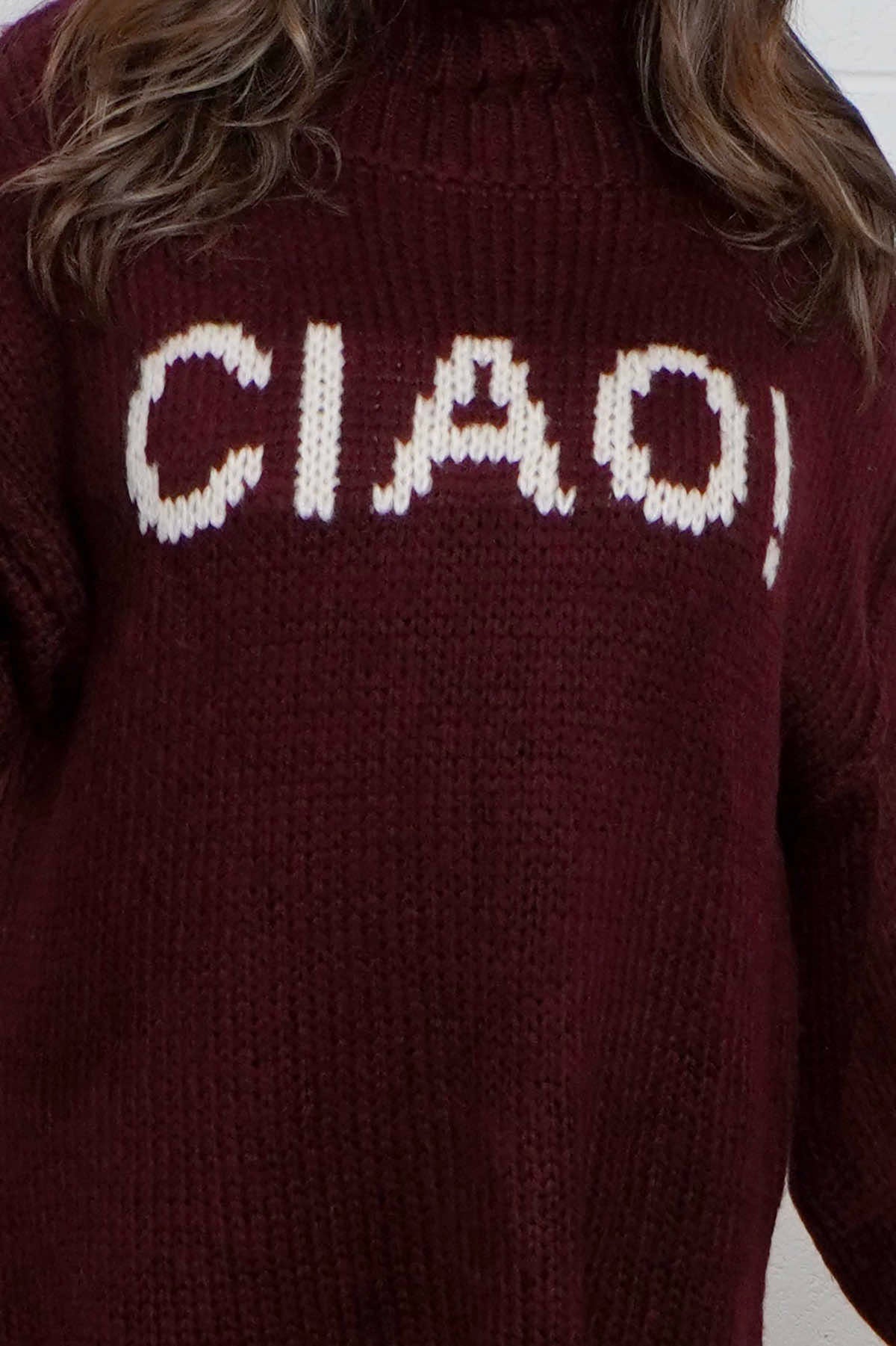Ciao Knitted Jumper Wine