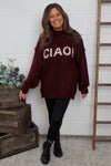 Ciao Knitted Jumper Wine