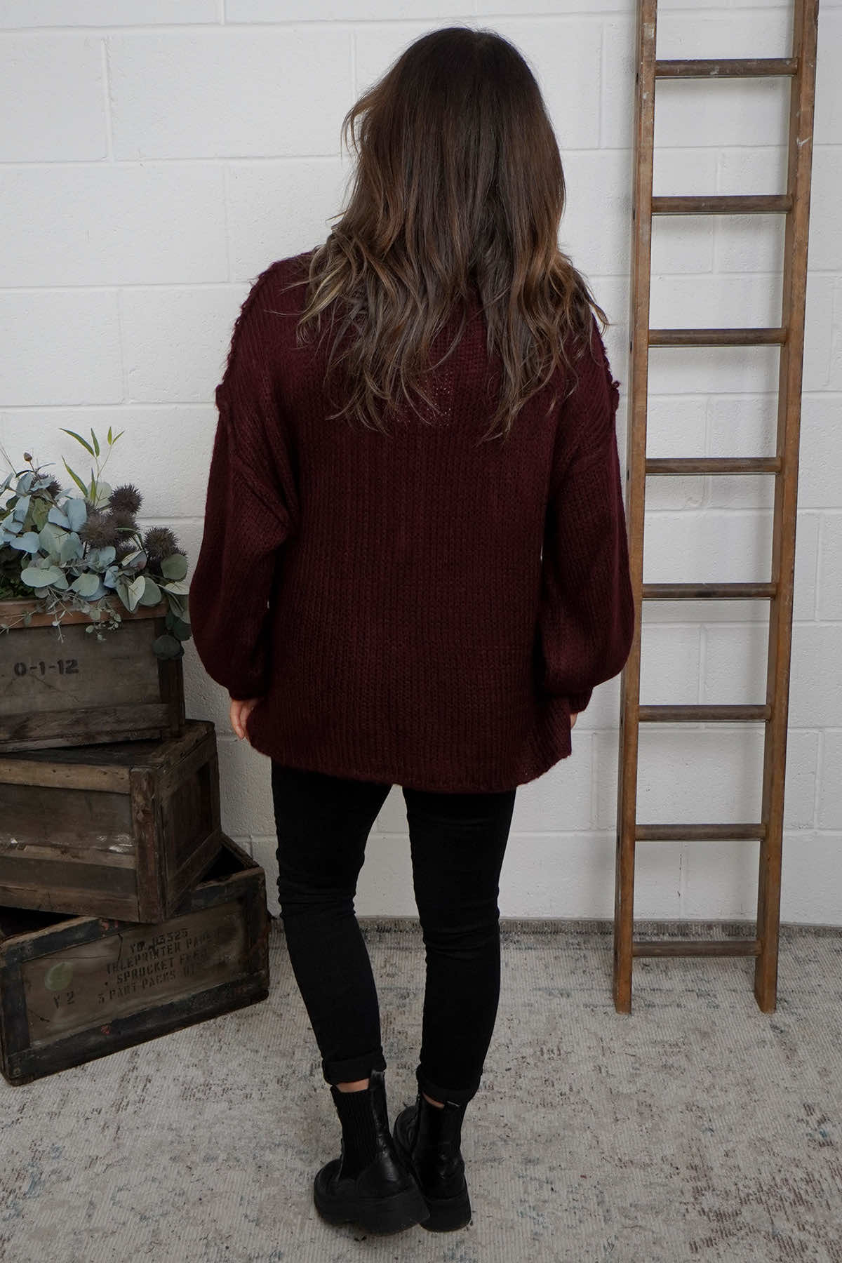 Ciao Knitted Jumper Wine