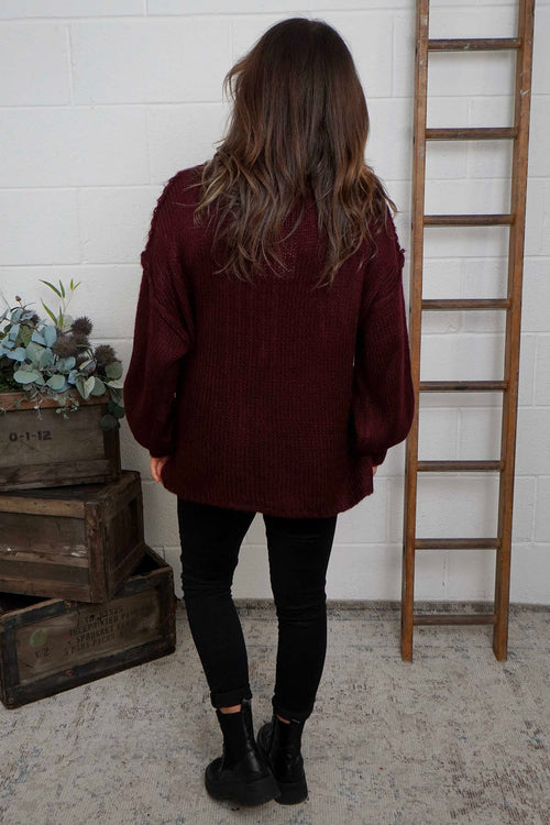 Ciao Knitted Jumper Wine - Image 4