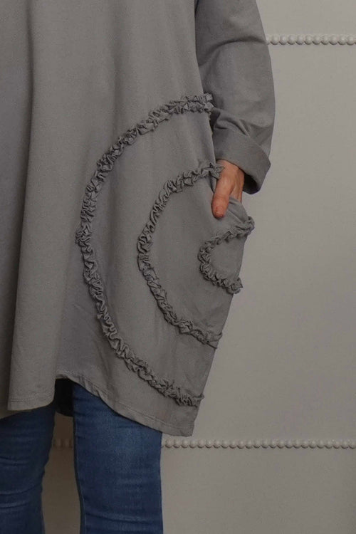 Catherine Cotton Tunic Mocha - Image 3