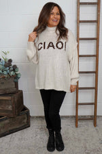 Ciao Knitted Jumper Stone Stone - Ciao Knitted Jumper Stone