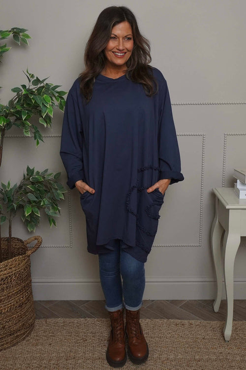 Catherine Cotton Tunic Navy - Image 1