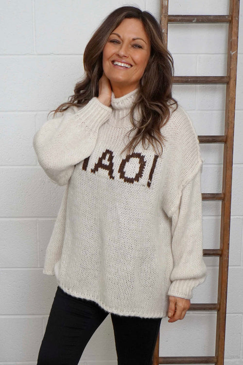 Ciao Knitted Jumper Stone - Image 2