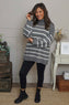Joella Stripe Knitted Jumper Mid Grey