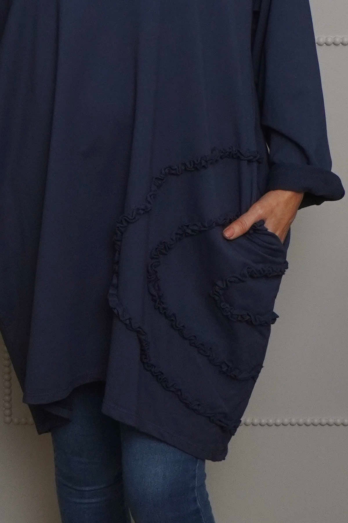 Catherine Cotton Tunic Navy