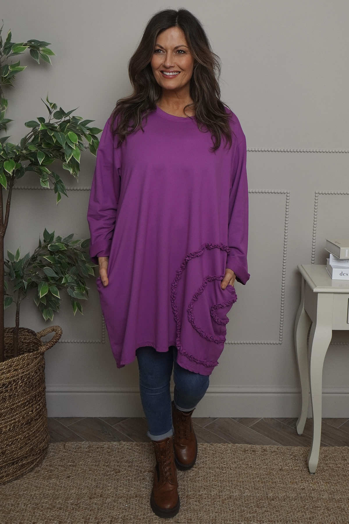 Catherine Cotton Tunic Berry