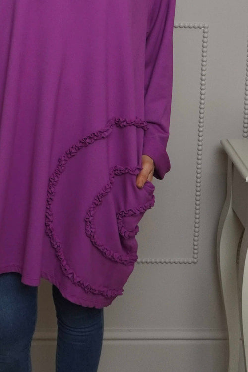 Catherine Cotton Tunic Berry - Image 3