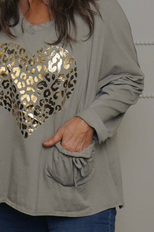 Cherie Heart Cotton Top Mocha - Image 3