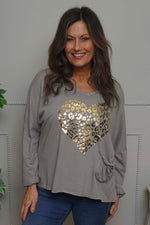 Cherie Heart Cotton Top Mocha Mocha - Cherie Heart Cotton Top Mocha