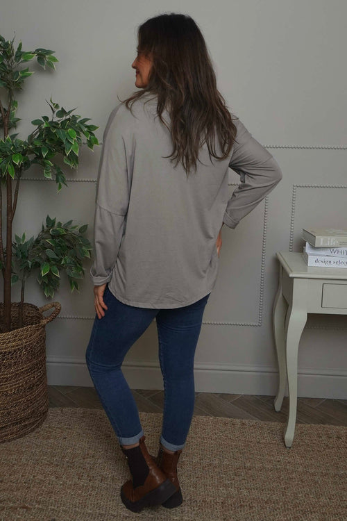 Cherie Heart Cotton Top Mocha - Image 4