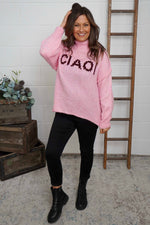 Ciao Knitted Jumper Pink Pink - Ciao Knitted Jumper Pink