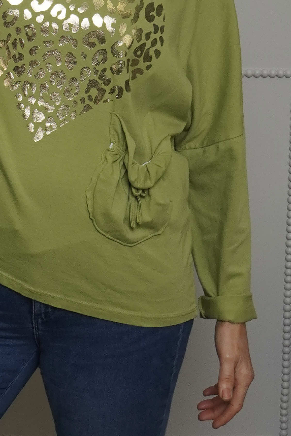 Cherie Heart Cotton Top Green