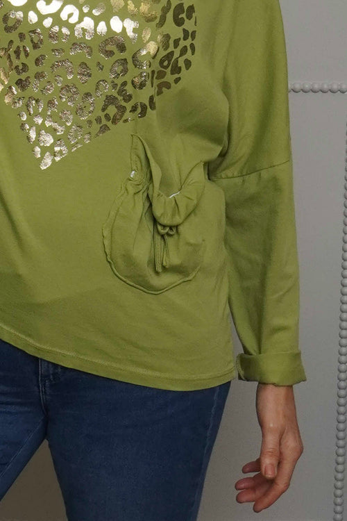 Cherie Heart Cotton Top Green - Image 3