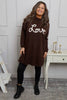 Love Knitted Jumper Dress Cocoa