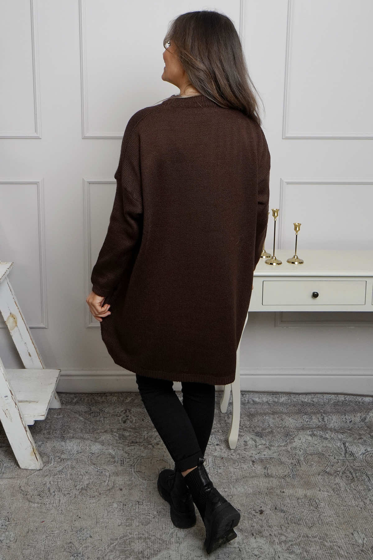 Love Knitted Jumper Dress Cocoa