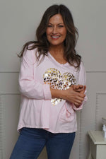 Cherie Heart Cotton Top Pink Pink - Cherie Heart Cotton Top Pink