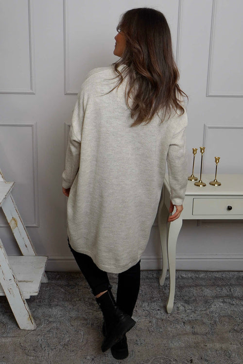 Love Knitted Jumper Dress Stone - Image 4