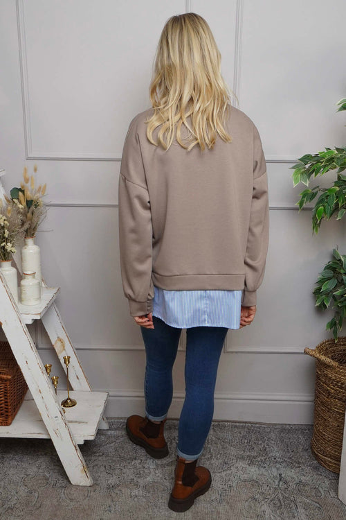 Gail Layer Detail Top Mocha - Image 4