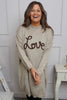 Love Knitted Jumper Dress Mocha