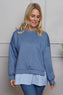 Gail Layer Detail Top Blue