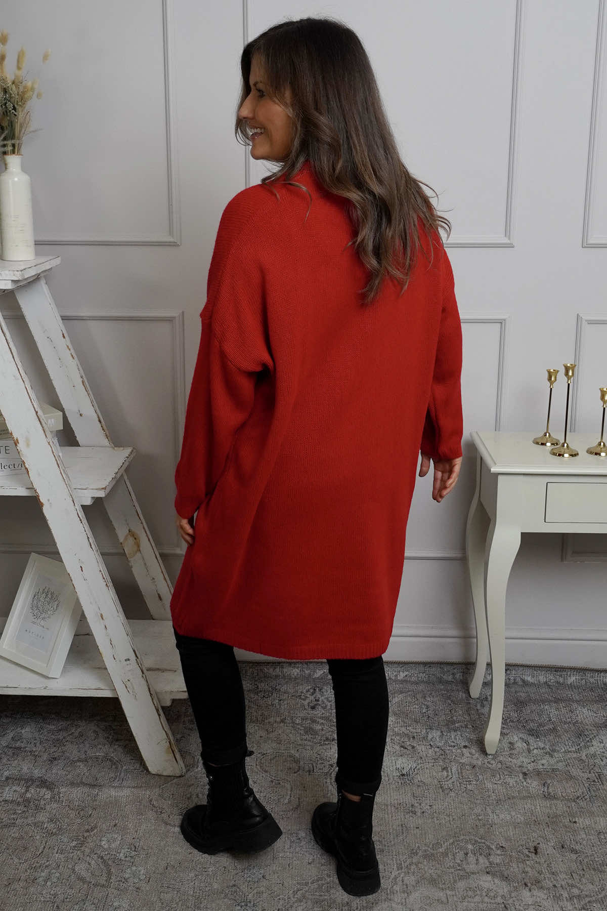 Love Knitted Jumper Dress Red