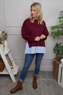 Gail Layer Detail Top Wine