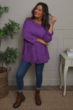 Kelilah Pocket Cotton Top Berry Berry - Kelilah Pocket Cotton Top Berry