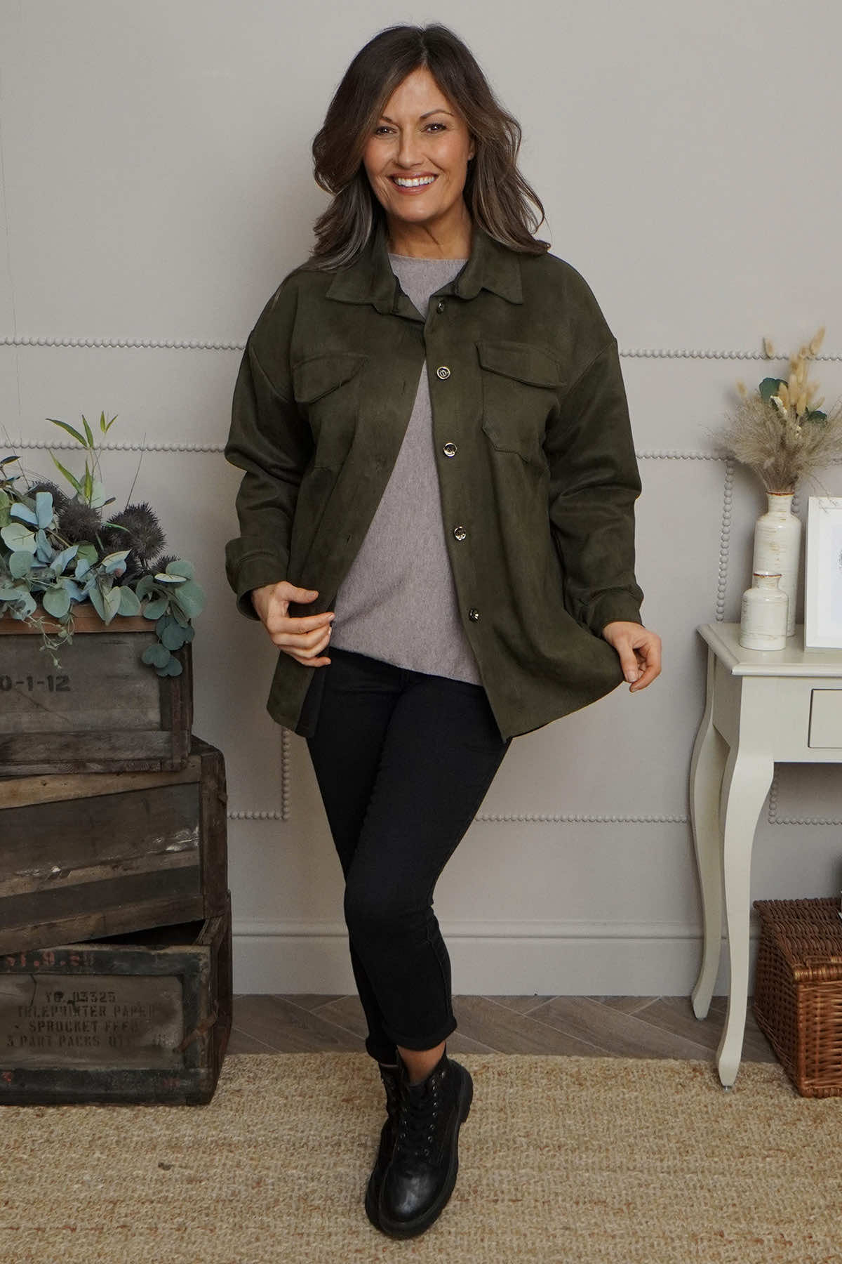 Anita Shacket Khaki