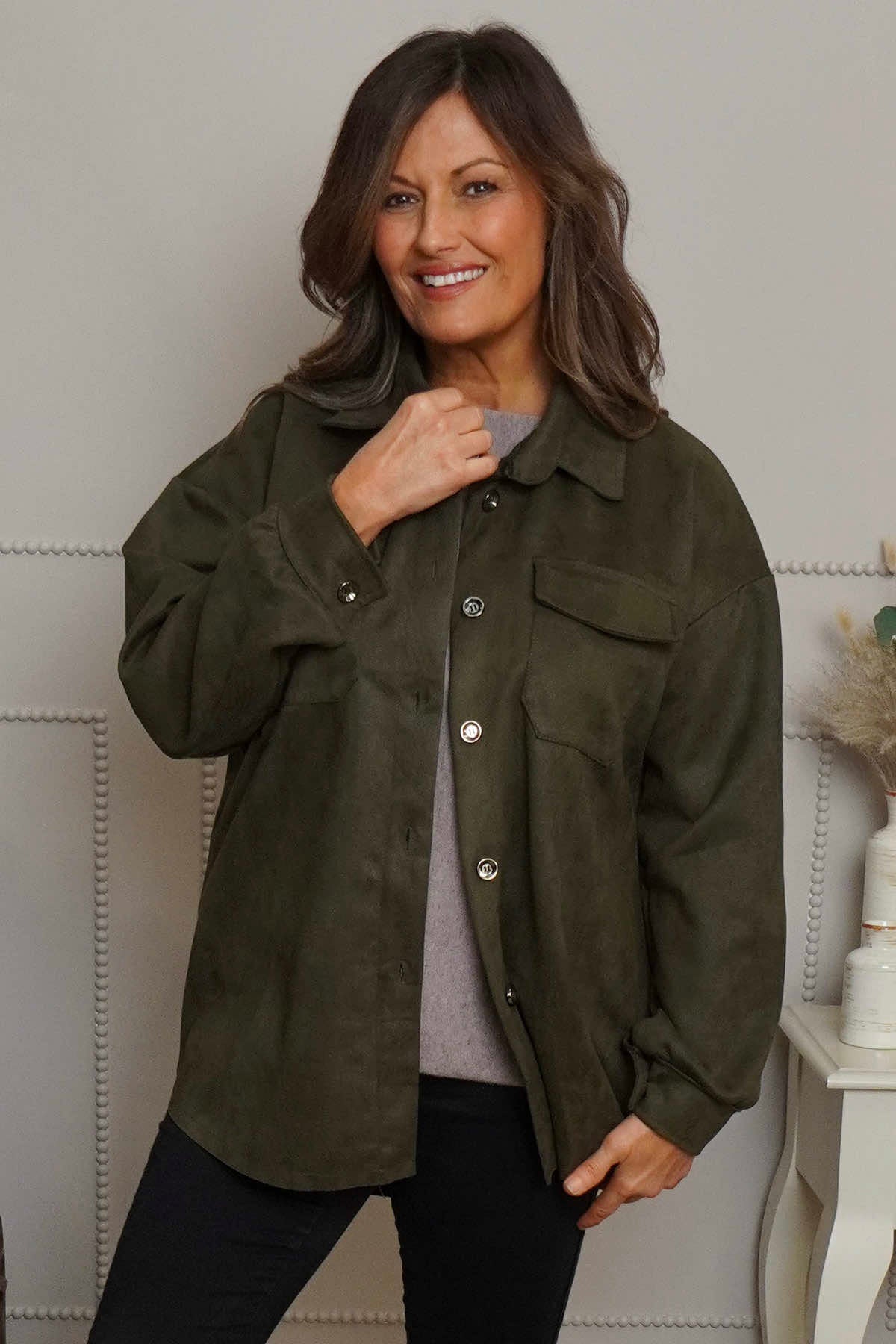 Anita Shacket Khaki