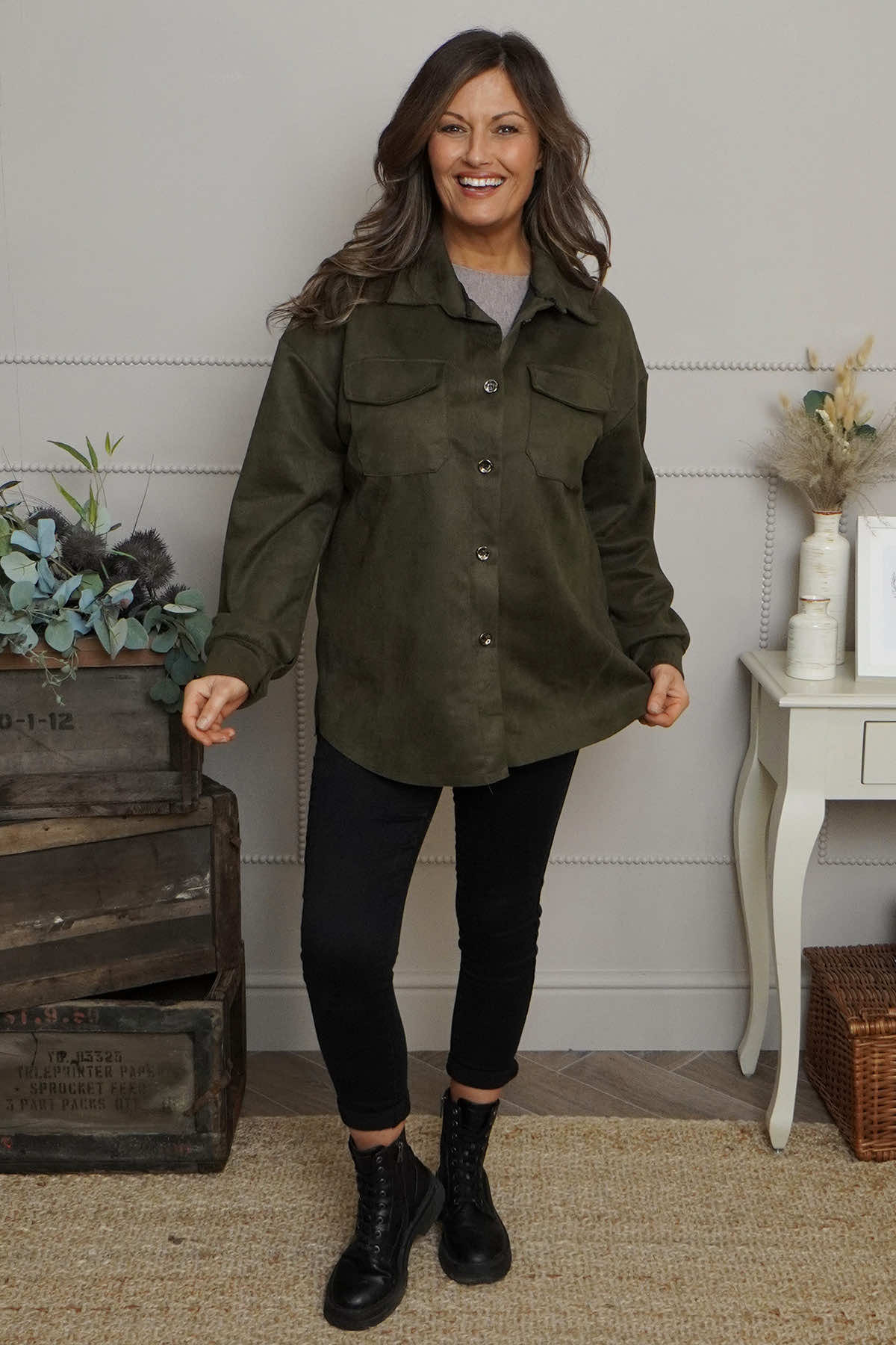 Anita Shacket Khaki
